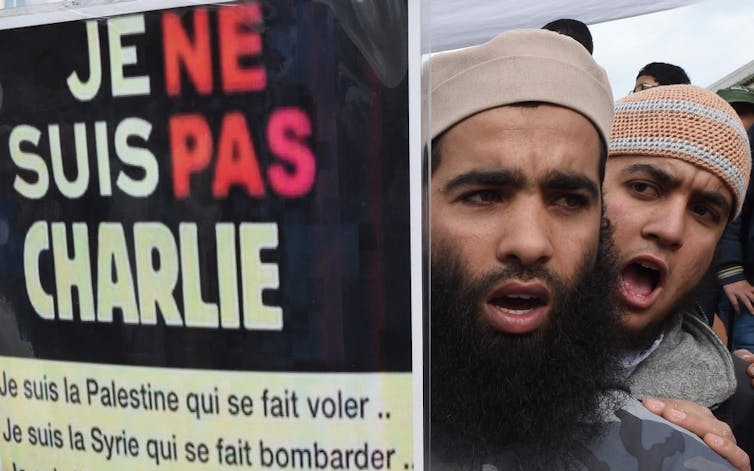 Manifestations contre les caricatures de Charlie Hebdo de groupes salafistes au Maroc