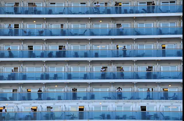 The balconies of the Ruby Princess.