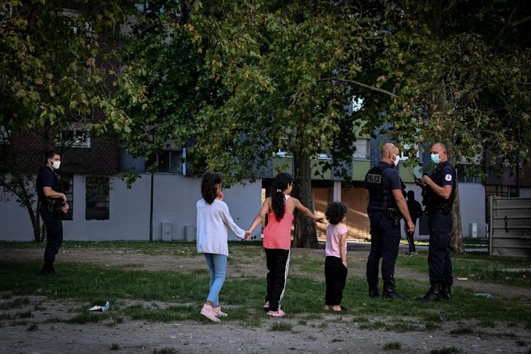 Quartier Mistral à Grenoble où la police a délocalisé un bureau, début septembre 2020.