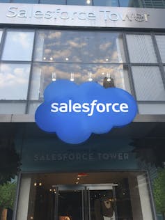 Salesforce building logo
