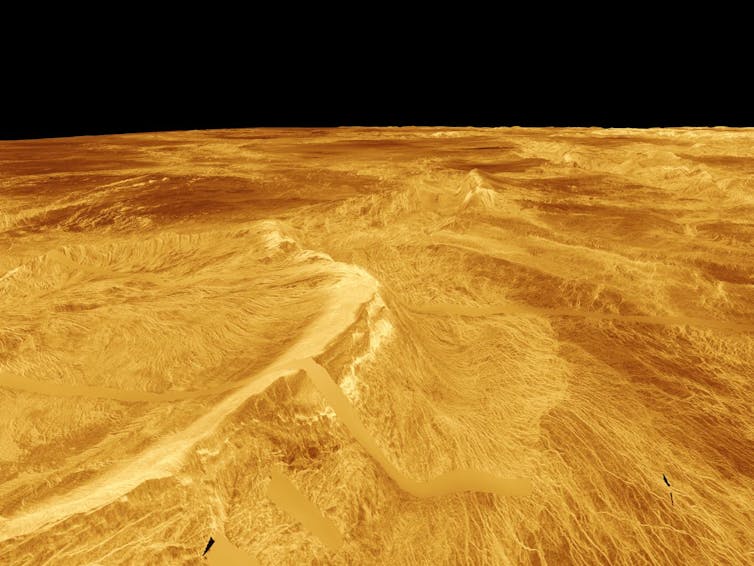 Picture of Venus' surface.