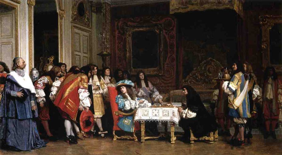 Molière reçu par Louis XIV