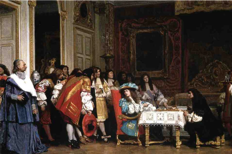 Molière reçu par Louis XIV