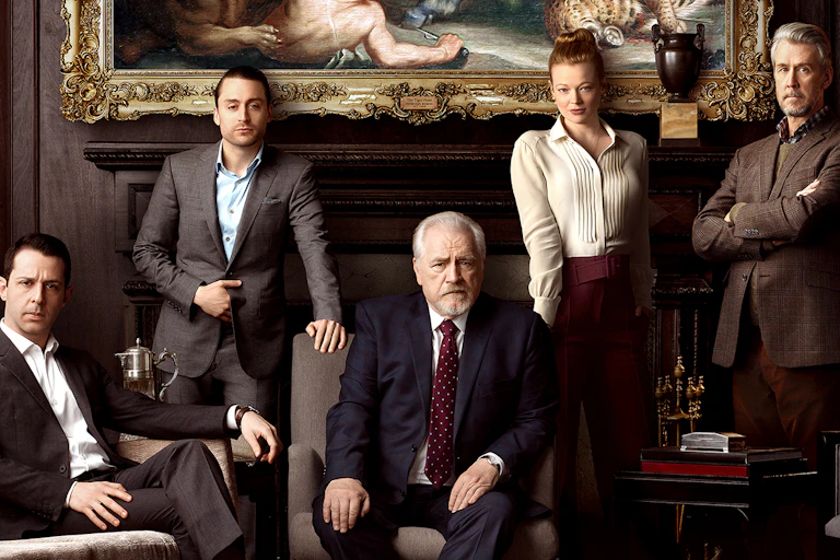 Promotional still, the Roy family of Succession