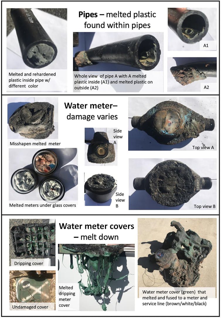 Melted pipes and water meters