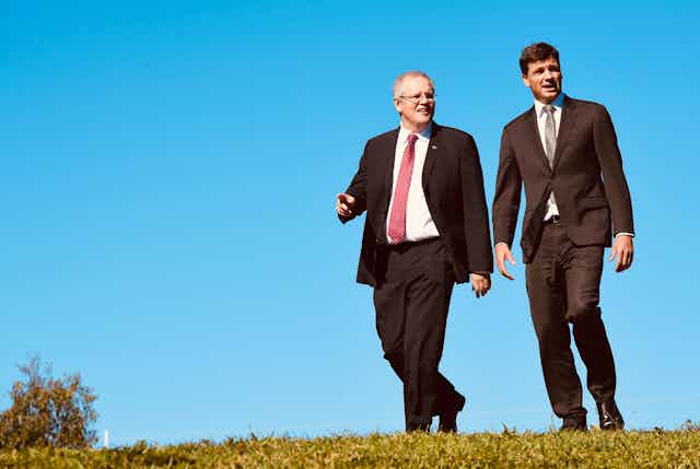 Scott Morrison and Angus Taylor