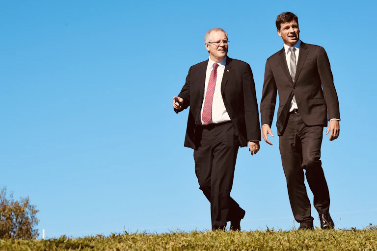 Scott Morrison and Angus Taylor