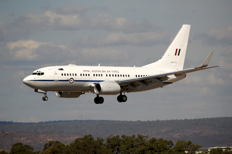 VIP plane in the air