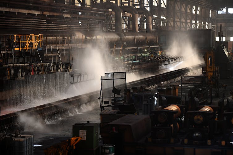 Interior of steelworks
