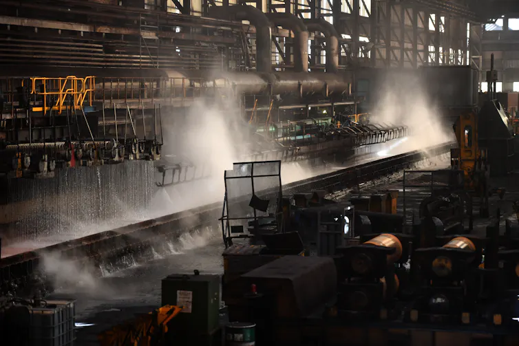 Interior of steelworks