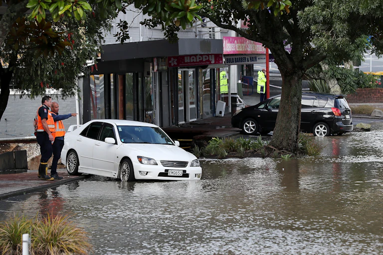 Flooding in a city