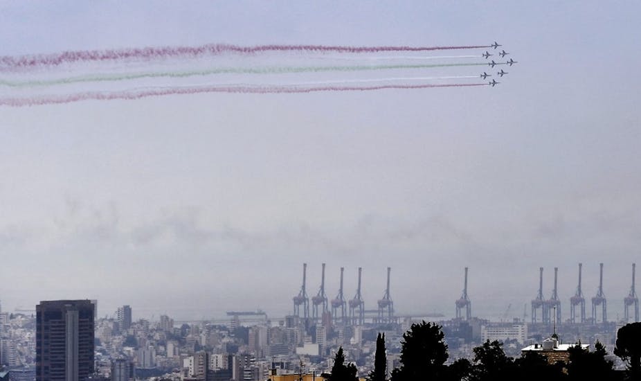 Des avions dans le ciel de Beyrouth