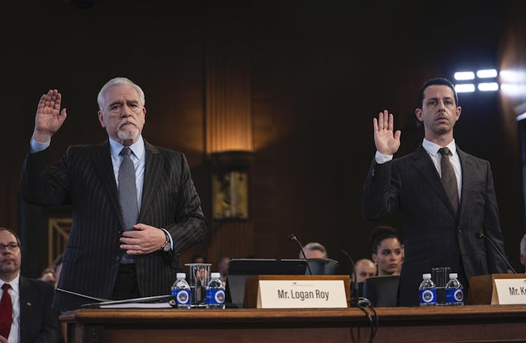 The father and a son from succession give evidence at a government hearing.