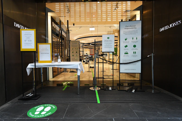 A COVID hygiene station