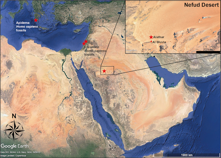 Map of modern day Saudi Arabia.