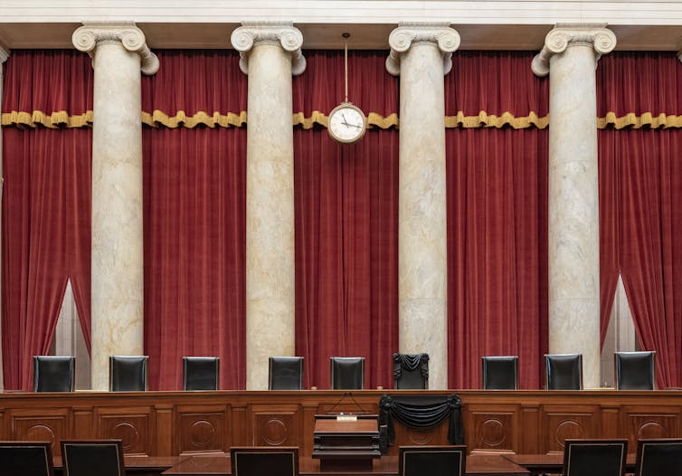 The U.S. Supreme Court chambers.