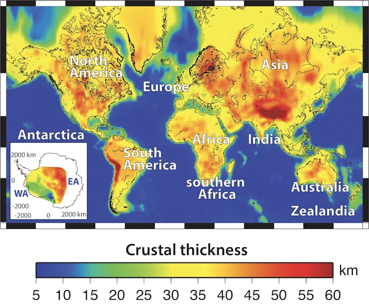 Map of the continents