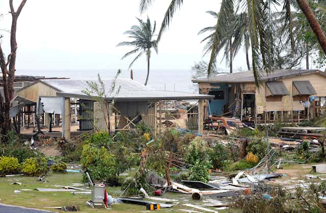Damage from category five Tropical Cyclone Yasi, 2011