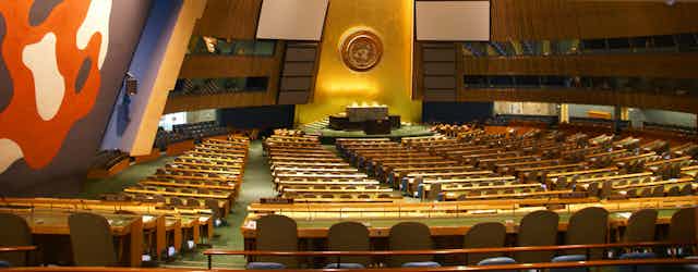 Sala de la Asamblea General Sede de las Naciones Unidas en Nueva York