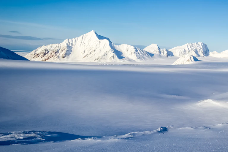 Large snowy mountains