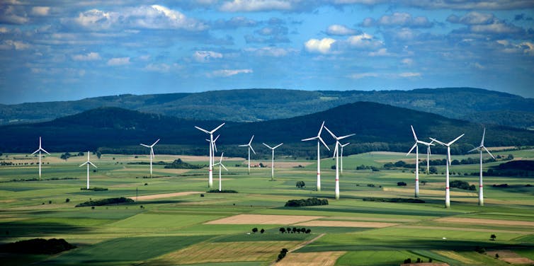 A wind farm in Germany
