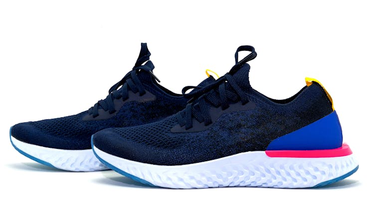 A pair of running shoes.