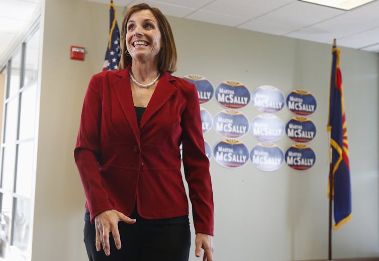 GOP Sen. Martha McSally in one of her streamlined suits.