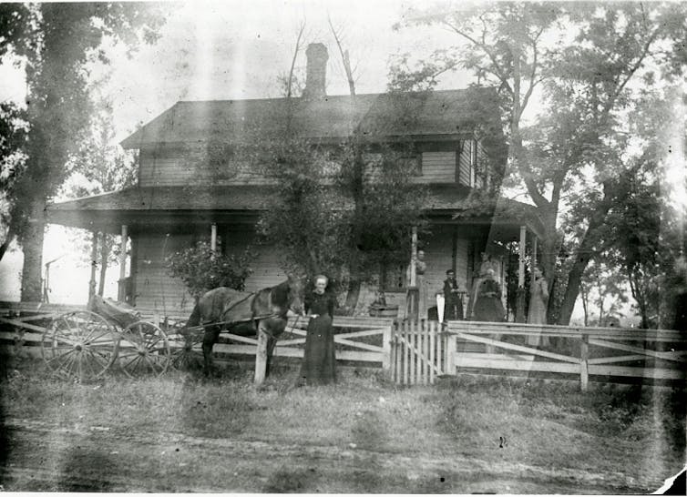 An old Wisconsin farmhouse around the Civil War period.