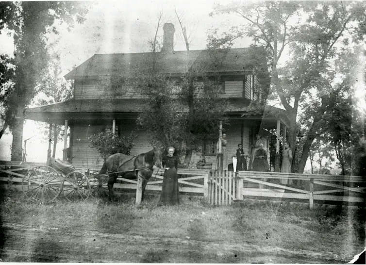 An old Wisconsin farmhouse around the Civil War period.