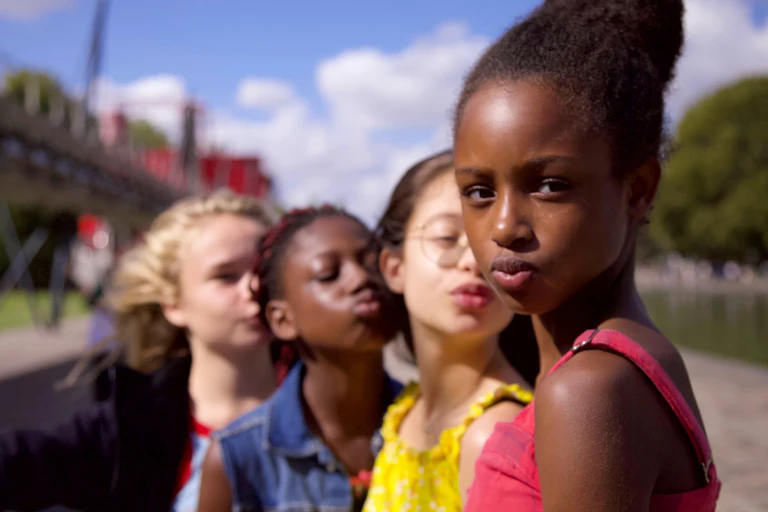 Four young girls pose for the camera