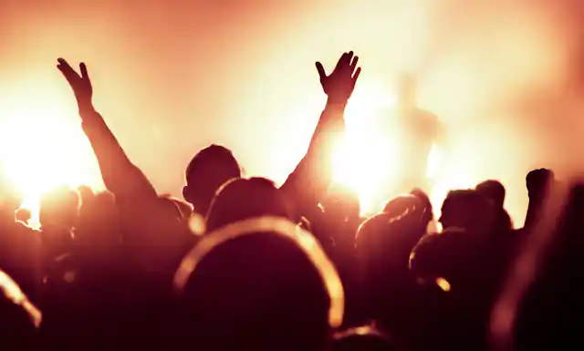 Photo of a crowd at a concert.