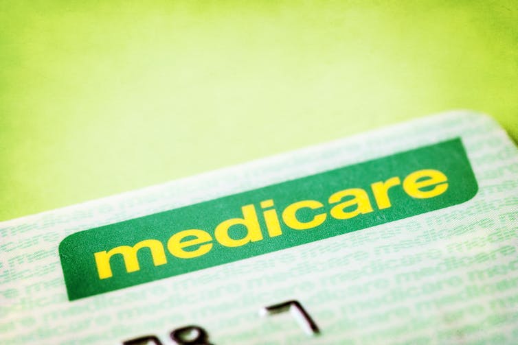 A medicare card