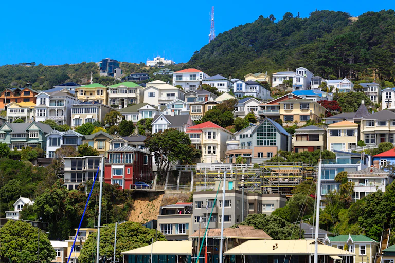 houses on a hillside