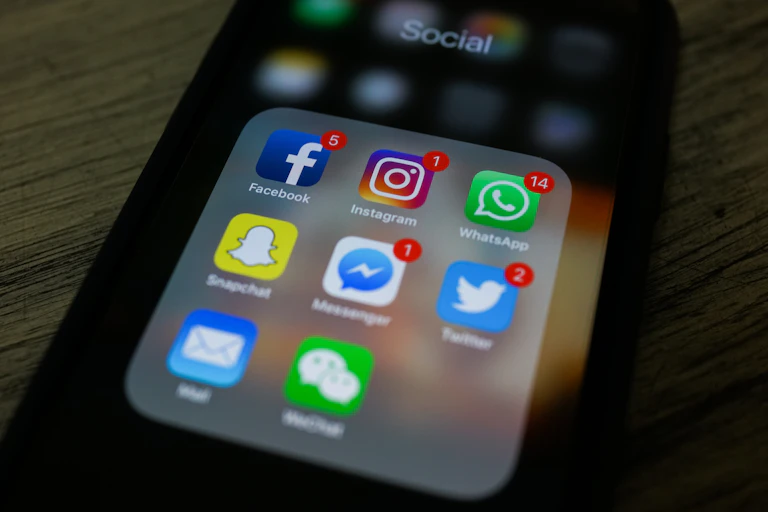 phone with icons