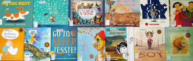 Front pages of CBCA Book of the Year Early Childhood shortlisted books across the years.