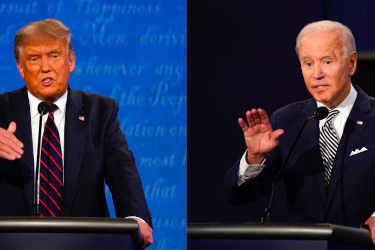 President Donald Trump and former Vice President Joe Biden