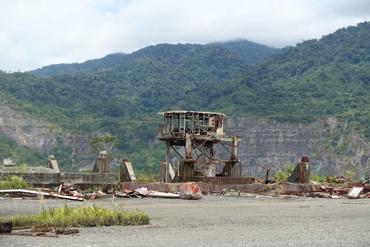 Abandoned mining infrastructure.