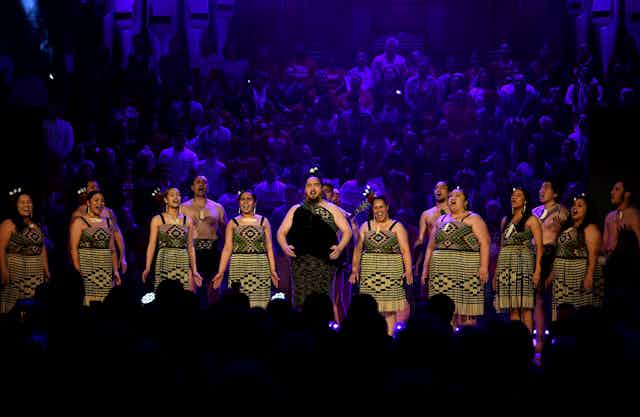 Maori group performing