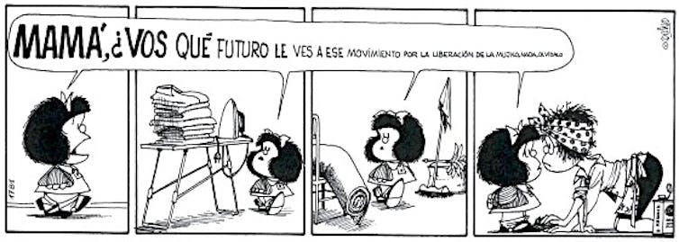 Quino, viñeta de Mafalda.