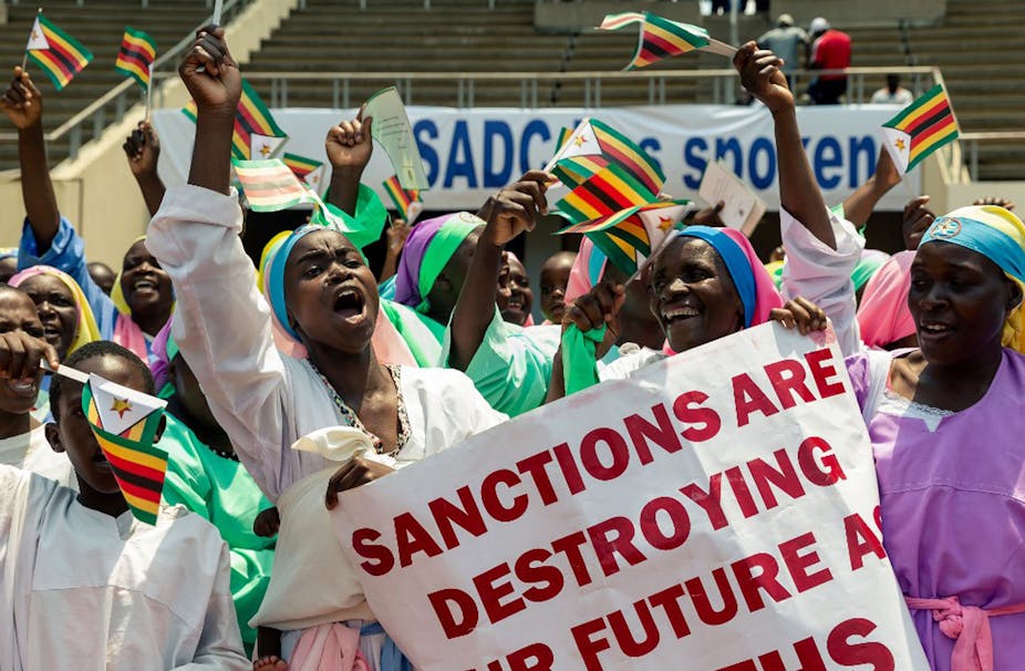 Manifestants au Zimbabwe