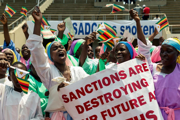 Manifestants au Zimbabwe
