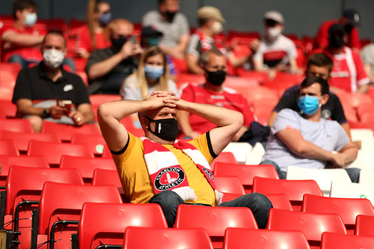 Charlton fans watching game against Doncaster.