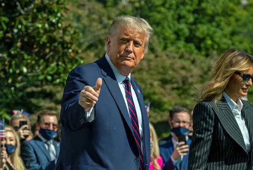 President Donald Trump at a campaign rally