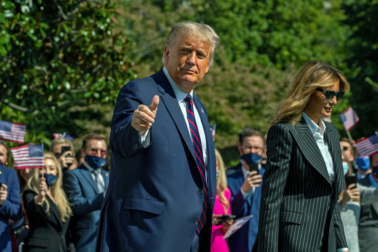 President Donald Trump at a campaign rally