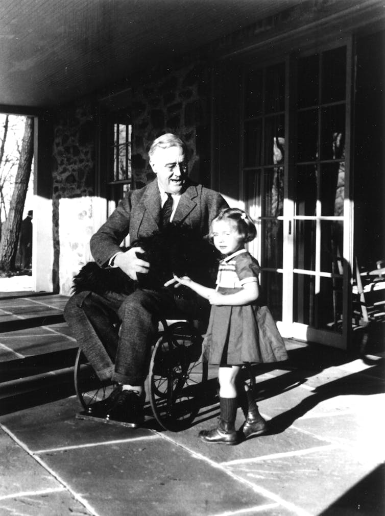 FDR in a wheelchair