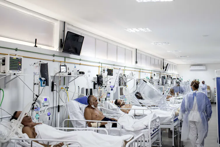 A hospital ward in Manaus, Brazil
