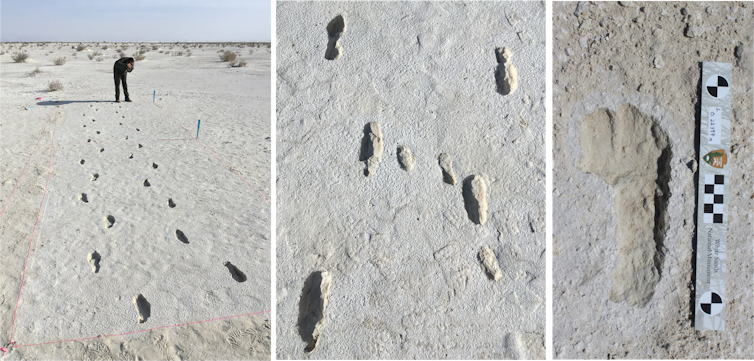 Photo showing the footprints.