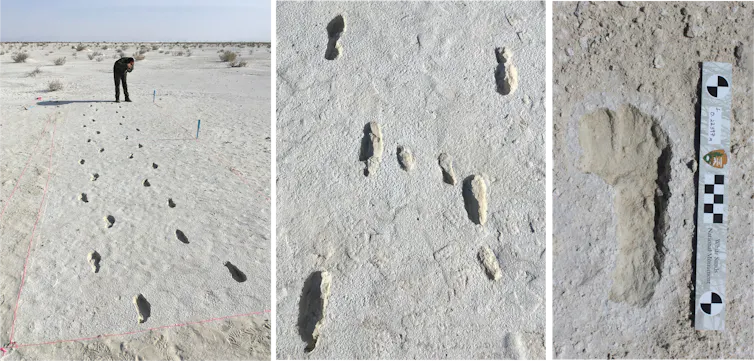Photo showing the footprints.