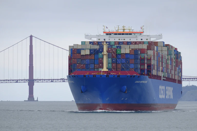Chinese exports head to the Port of Oakland in San Francisco Bay.