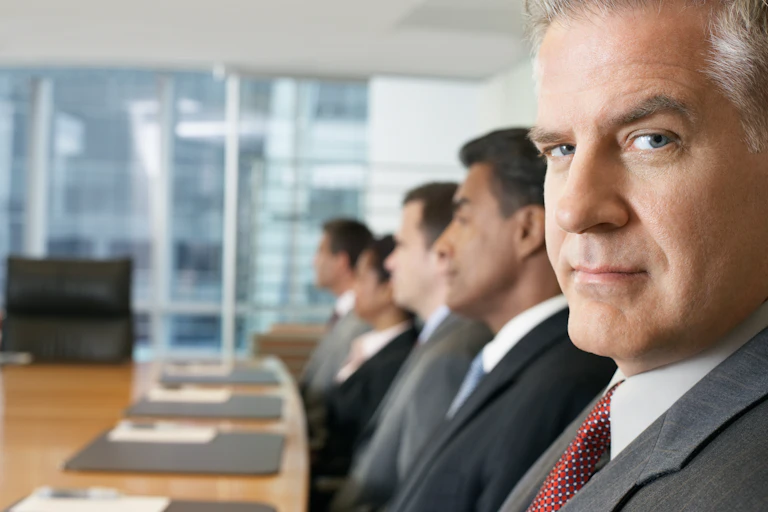 Board members in a meeting
